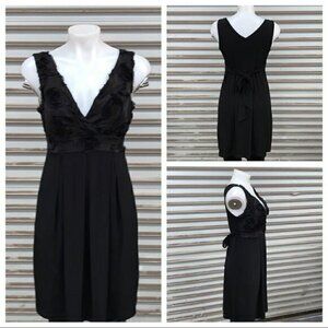 Enfocus black sleeveless cocktail dress tie back